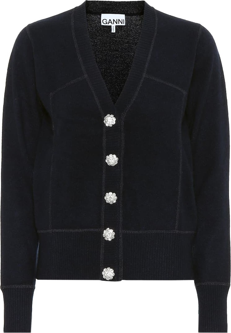 Ganni Embellished cashmere cardigan
