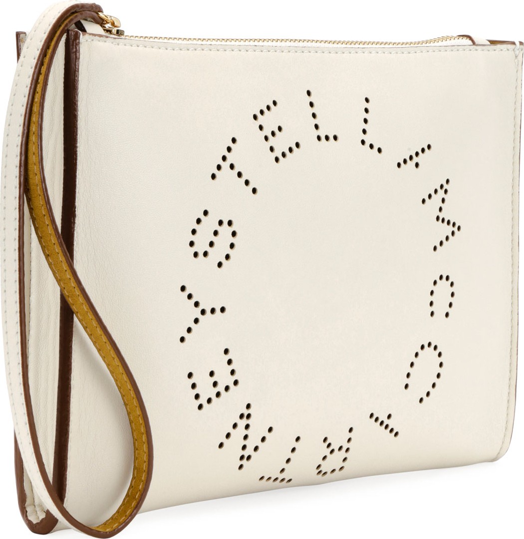 Stella McCartney Alter Napa Perforated Wristlet Clutch Bag