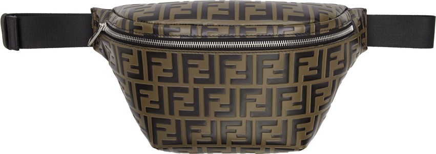 Fendi Black & Brown 'Forever Fendi' Belt Bag