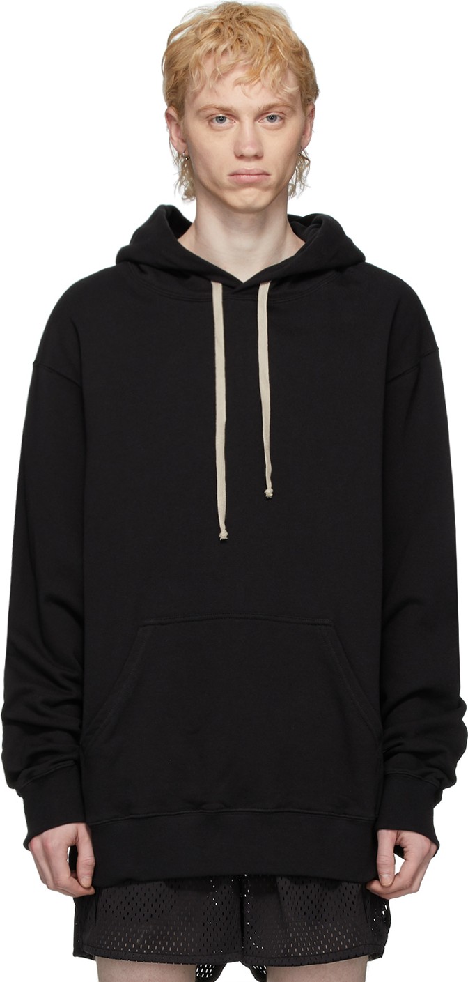 Rick Owens Black Champion Edition Pentagram Hoodie