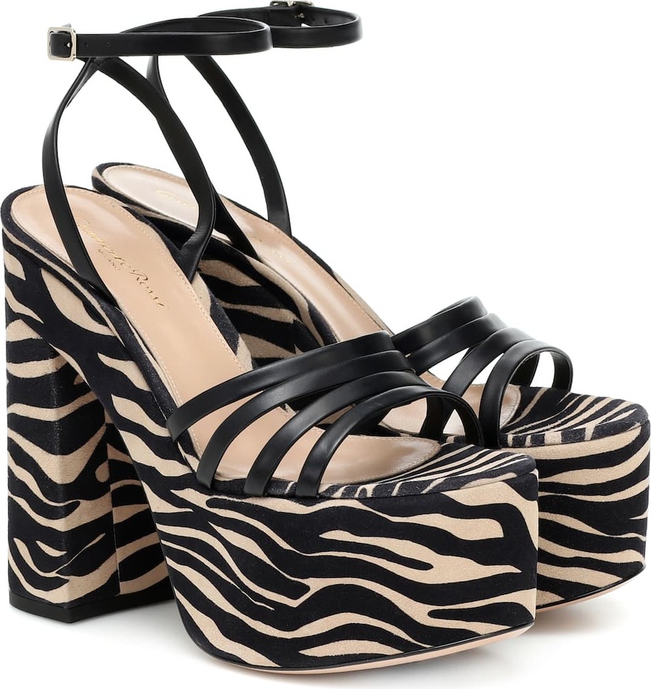 Gianvito Rossi Ursula 150 leather platform sandals