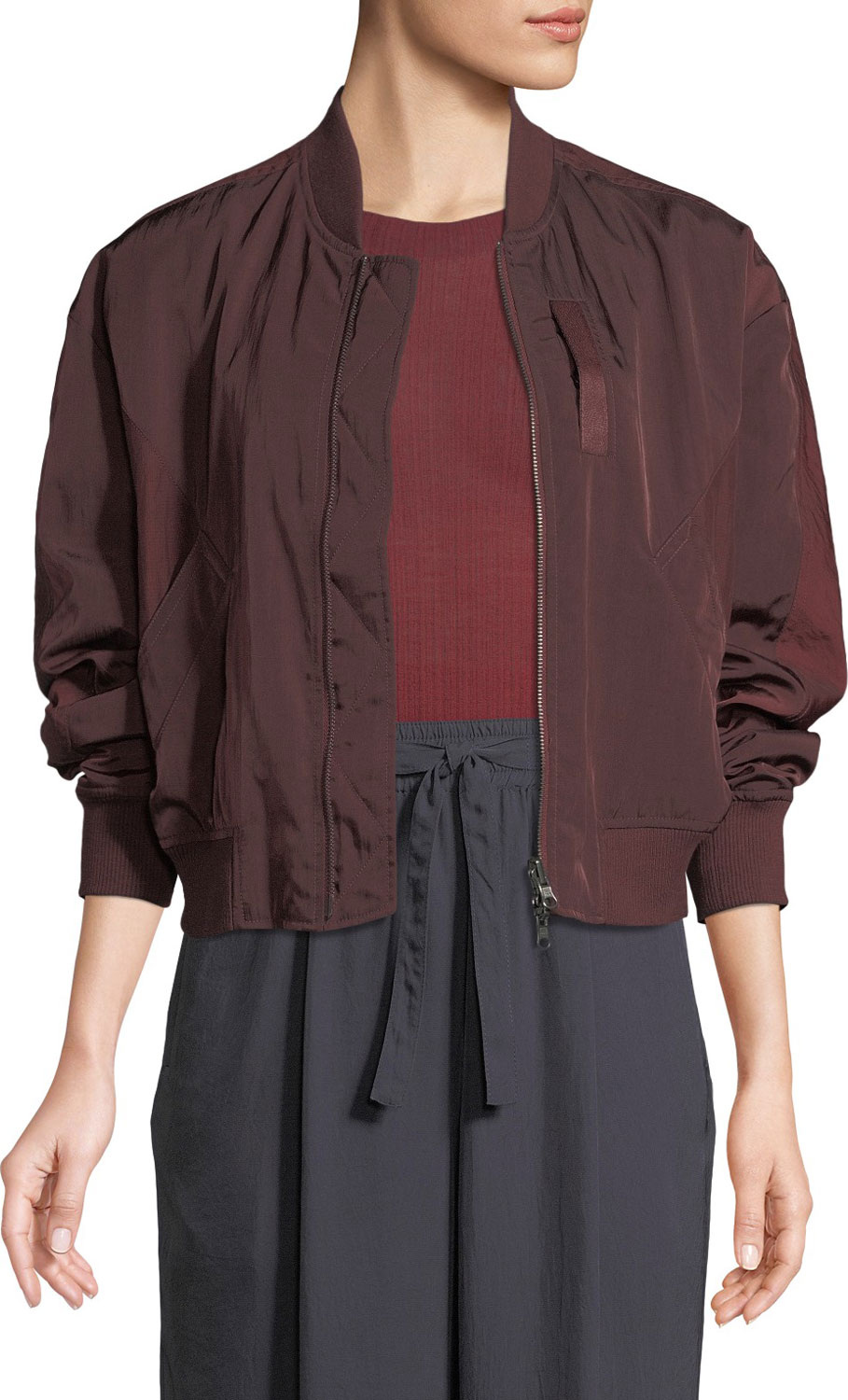 Vince Reversible Zip-Front Bomber Jacket