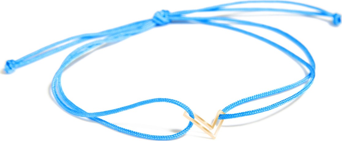 K Kane Chain Letter Neon Bracelet, Bright Blue