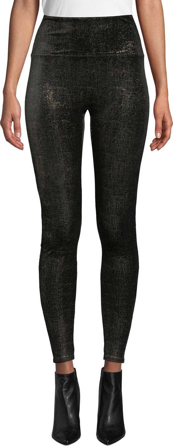 SPANX Velvet Shine High-Rise Metallic Leggings