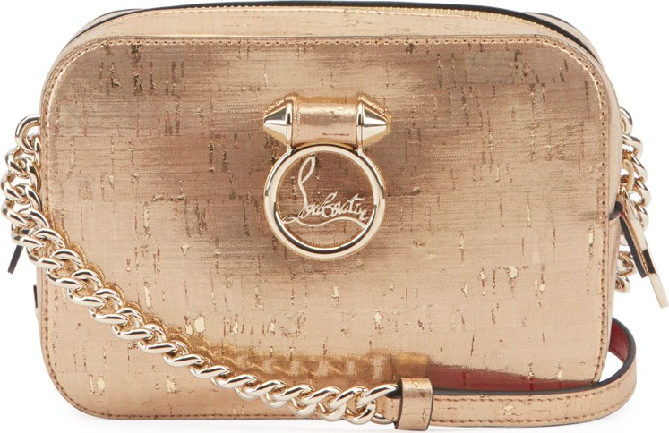 Christian Louboutin Rubylou Mini Liege Pepite Cork Crossbody Bag