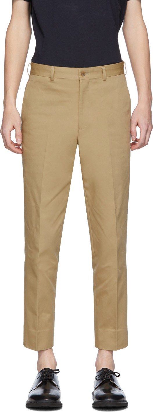 Comme des Garçons Homme Deux Beige Cloth Trousers