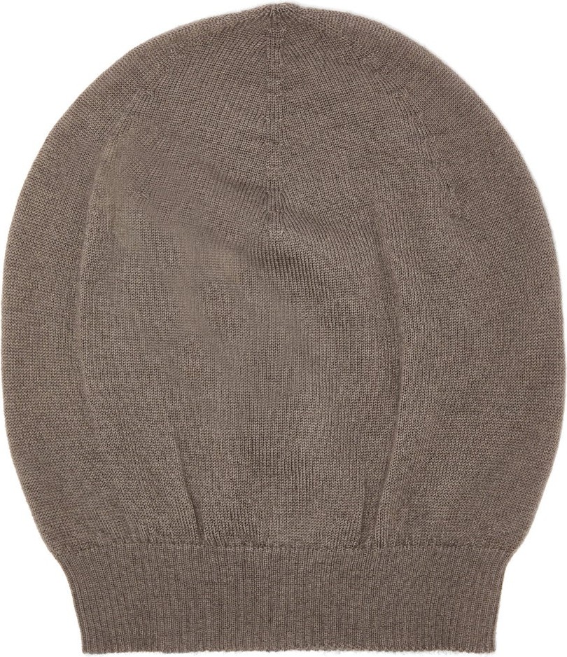 Rick Owens Ribbed-edge cashmere beanie hat