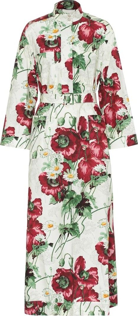 Gucci Printed cotton-poplin maxi dress