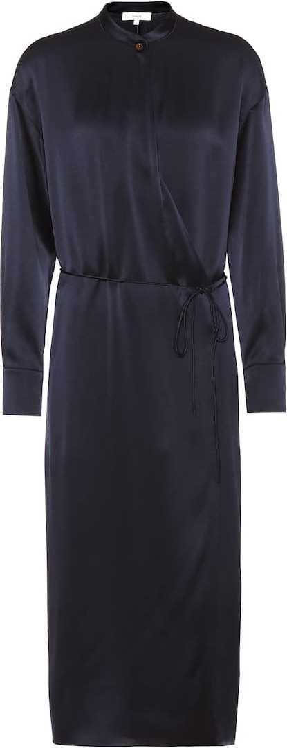Vince Silk-satin wrap dress