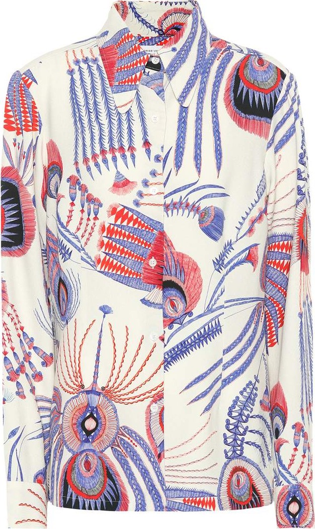 Dries Van Noten Printed crêpe shirt