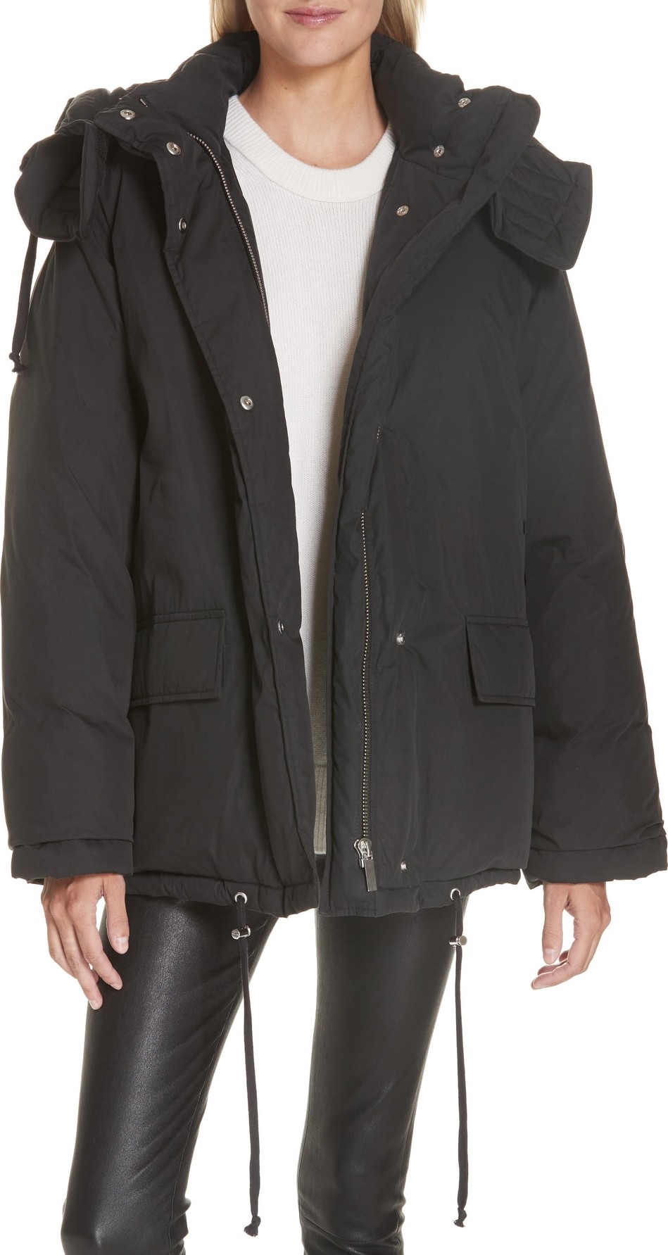 Helmut Lang Removable Hood Puffer Jacket
