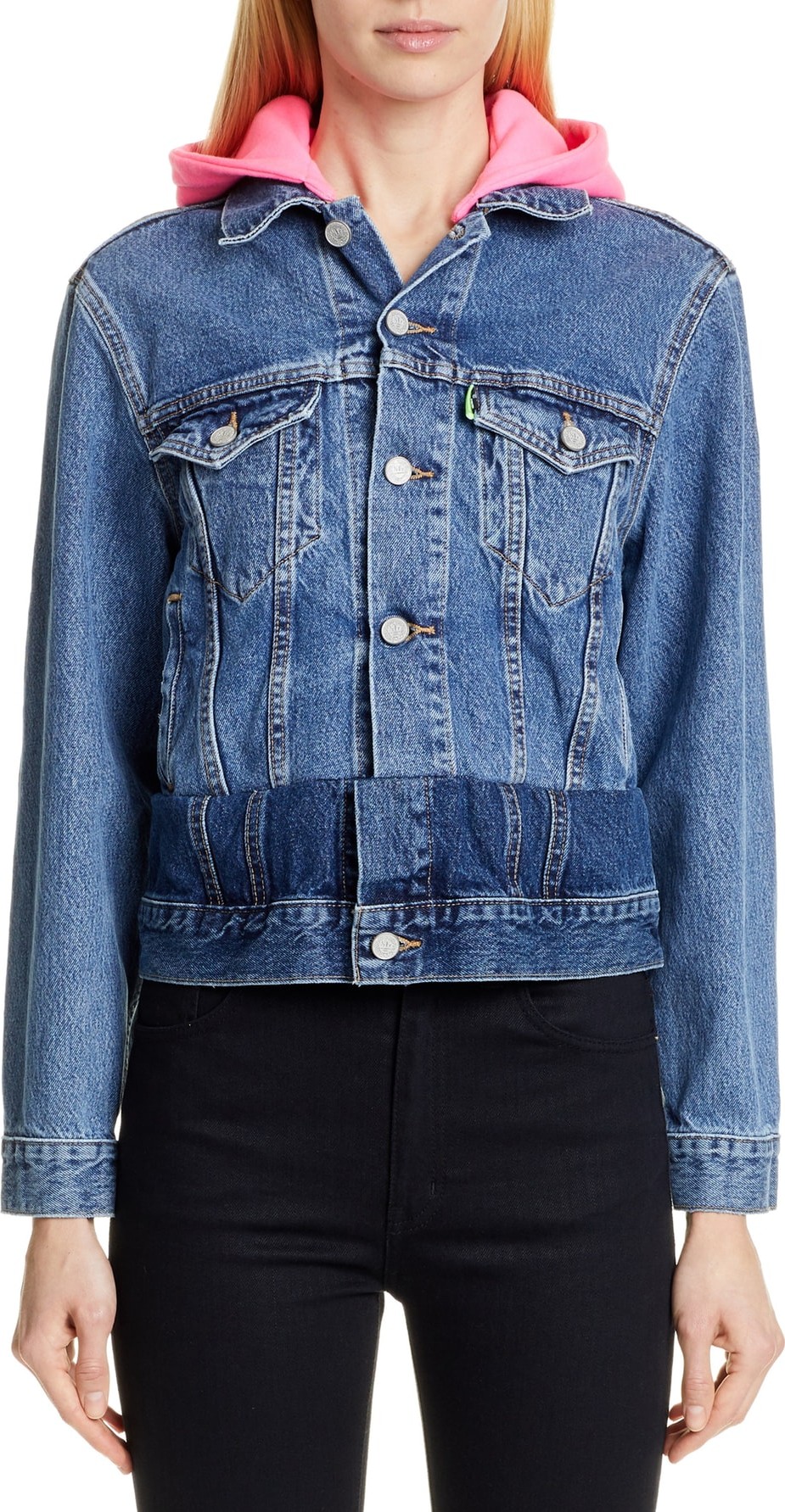 Vetements Contrast Hood Denim Jacket