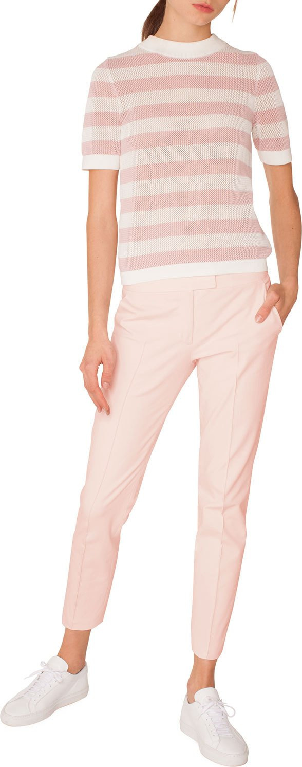 Akris Punto Frankie Straight-Leg Cotton-Stretch Cropped Pants