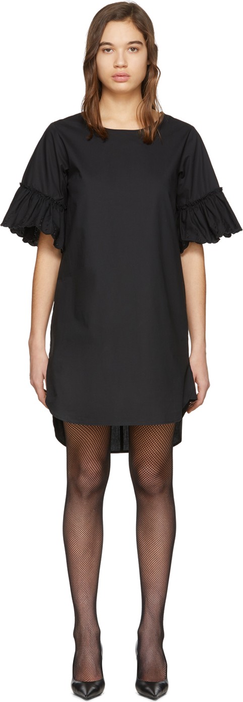 See By Chloé Black Flared Sleeve Dress
