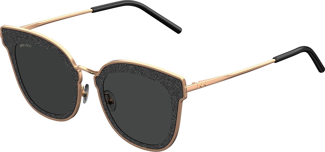 Jimmy Choo Niles Glittered Cat-Eye Sunglasses