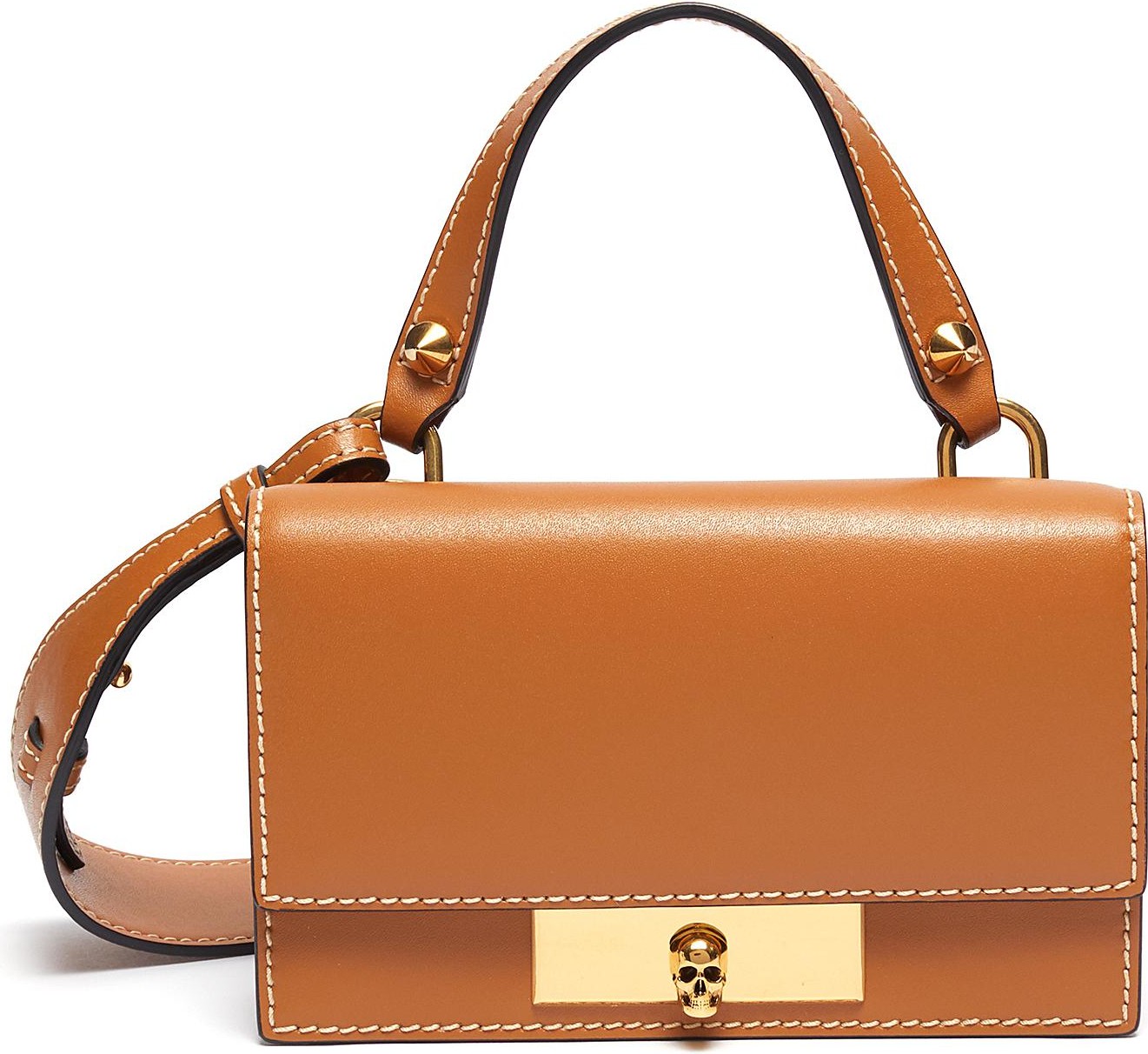 Alexander McQueen Skull lock leather crossbody bag