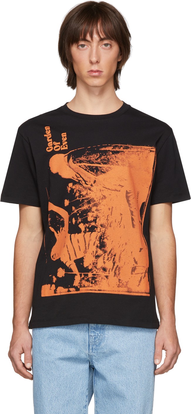 Raf Simons Black 'Garden Of Even' Slim Fit T-Shirt