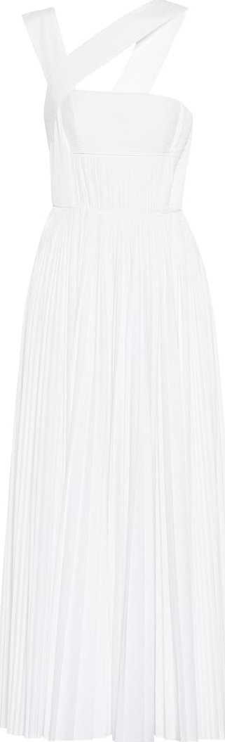 Gabriela Hearst Norah pleated cotton maxi dress