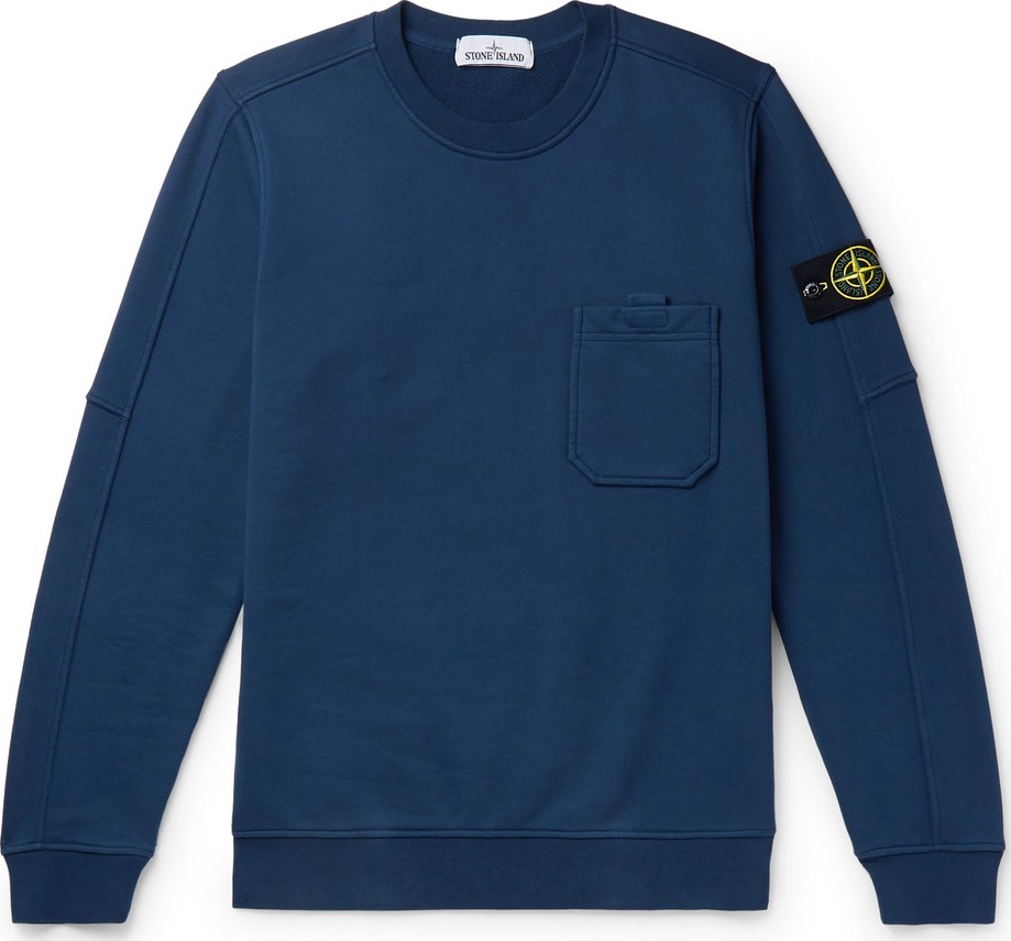 Stone Island Slim-Fit Loopback Cotton-Jersey Sweatshirt