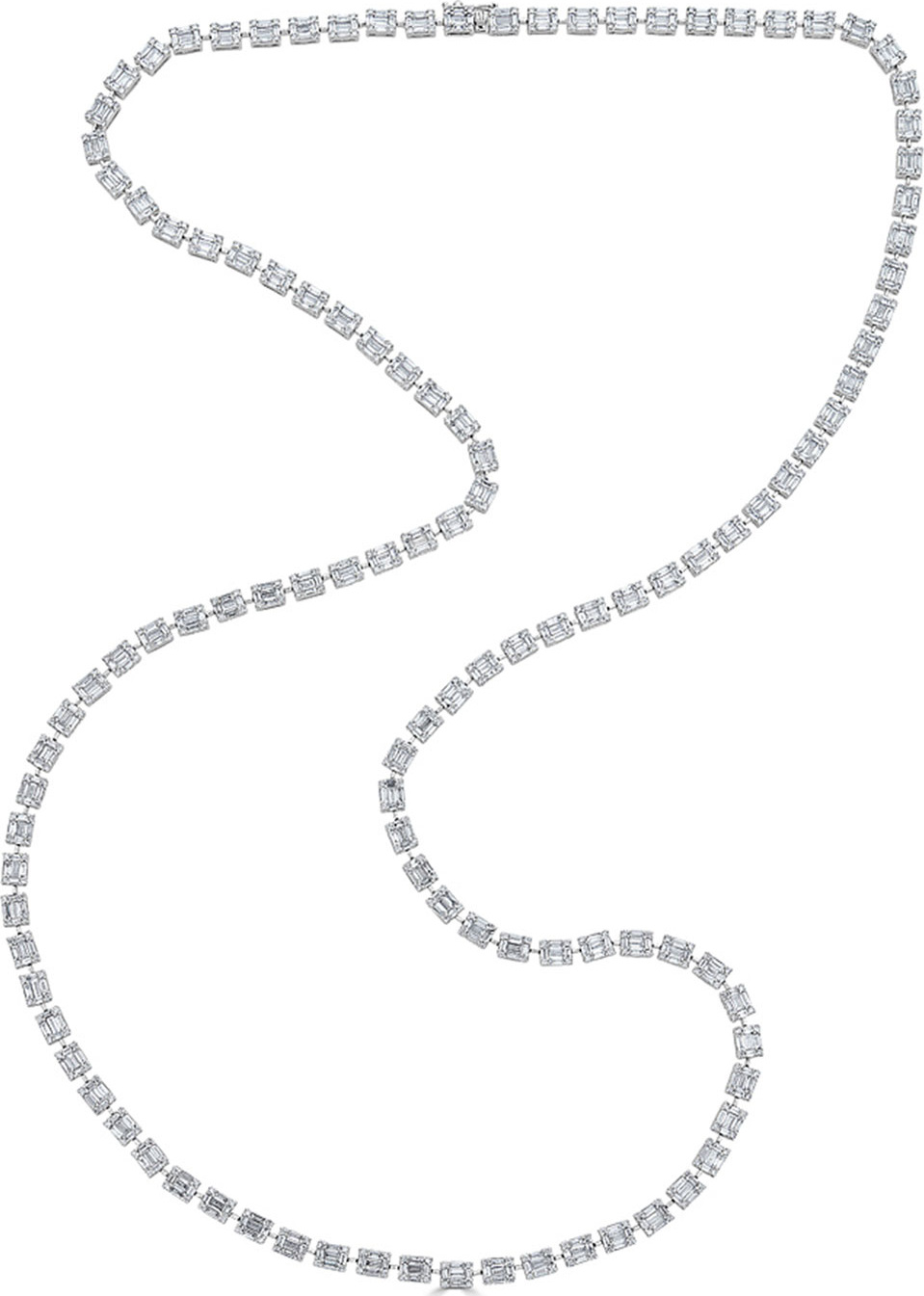 ZYDO 18k Mosaic Diamond Station Necklace