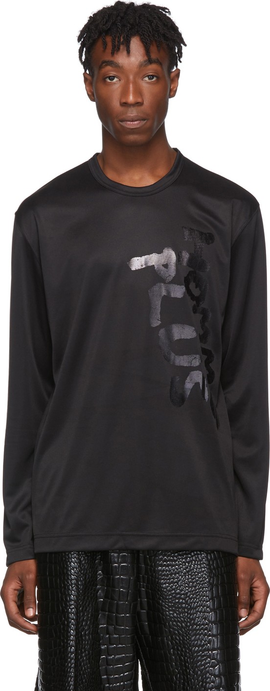Comme Des Garçons Homme Plus Black Jersey Long Sleeve T-Shirt