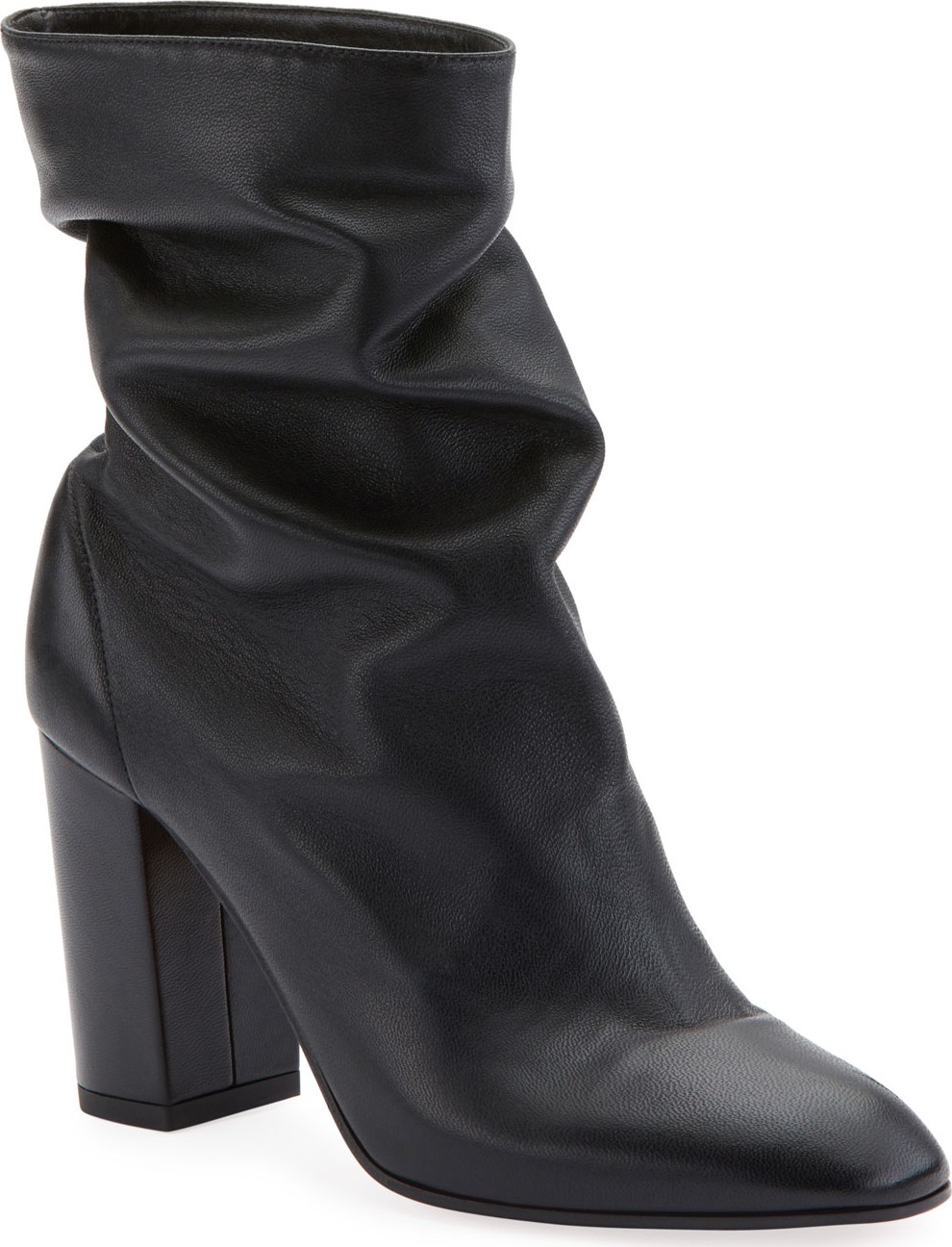 Aquazzura Boogie Scrunch Leather Booties