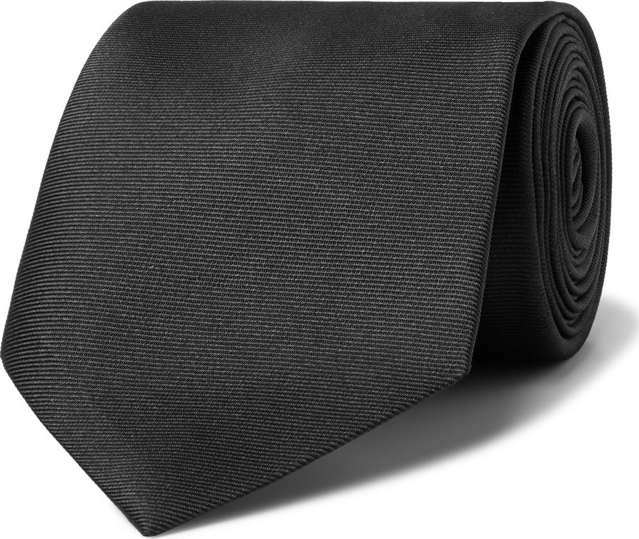 Alexander McQueen 4cm Logo-Embroidered Silk-Blend Faille Tie