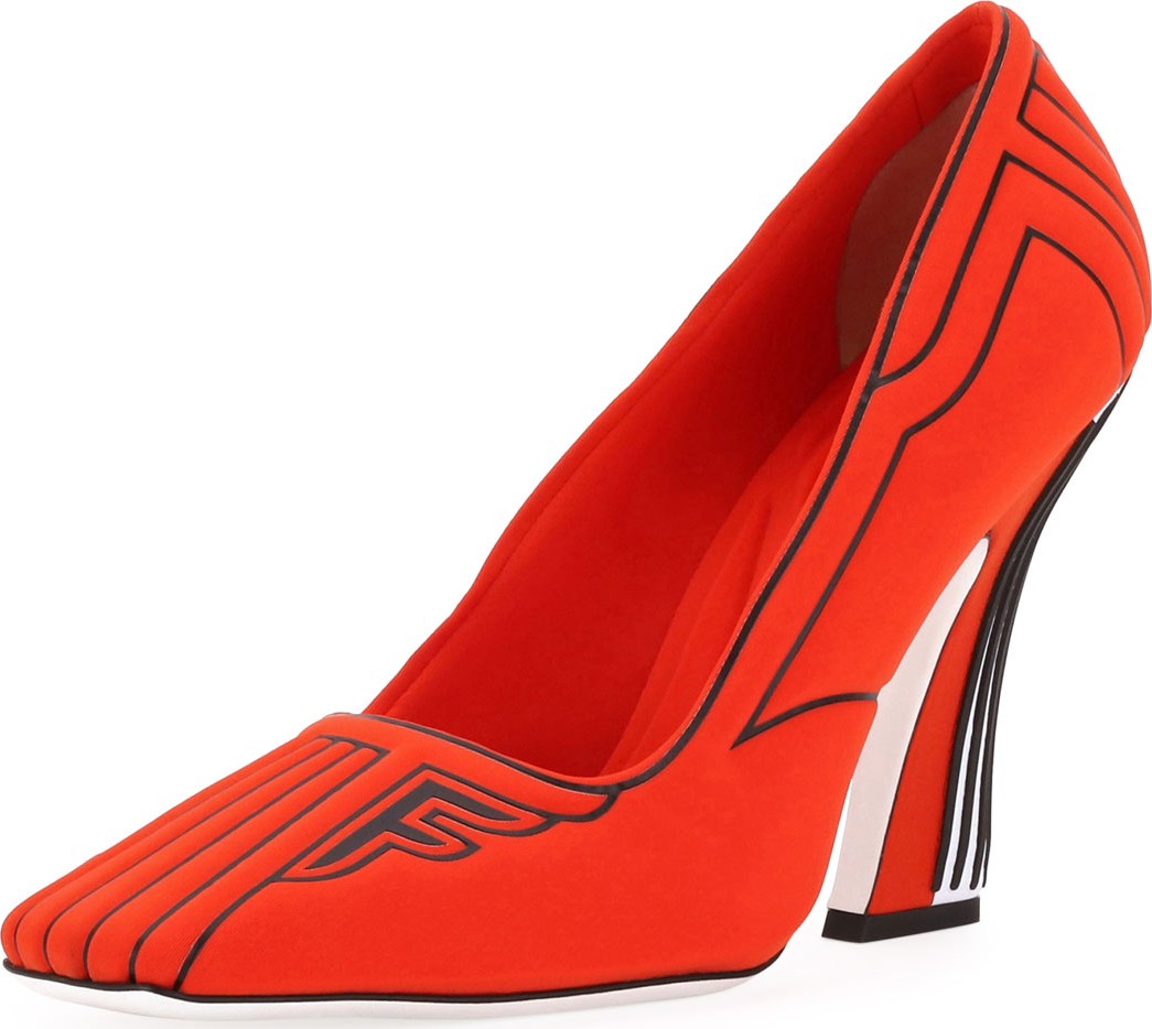 Fendi Freedom Fabric High-Heel Pumps