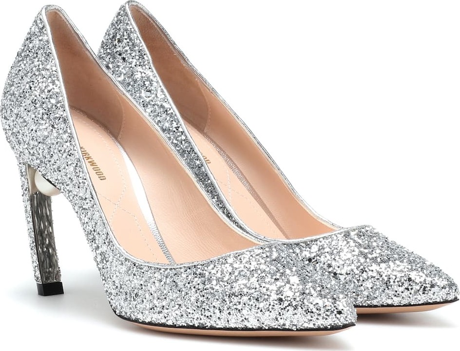 Nicholas Kirkwood Mira Pearl 90 glitter pumps