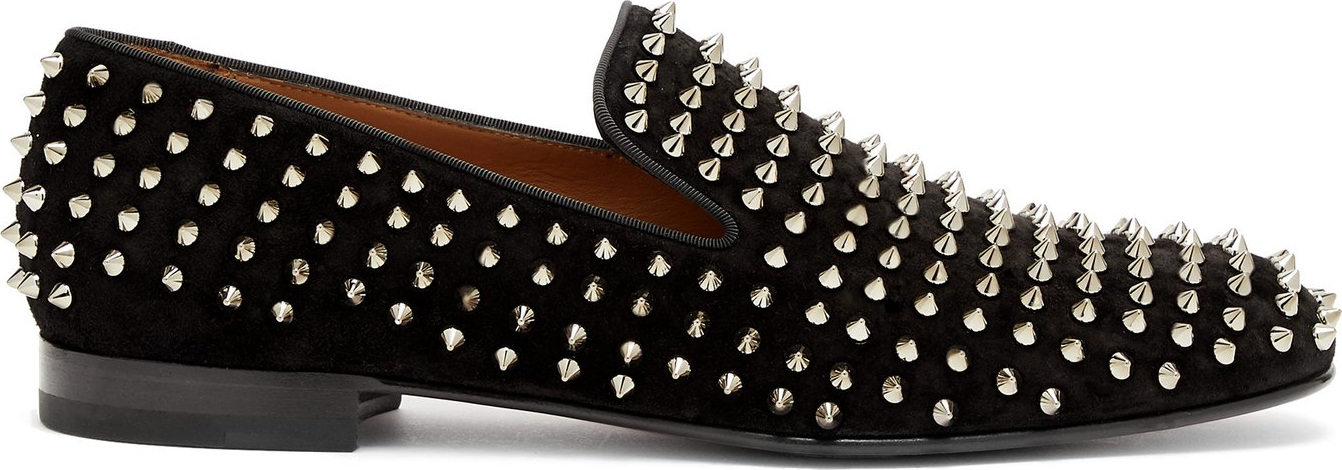 Christian Louboutin Rollerboy velvet studded loafers