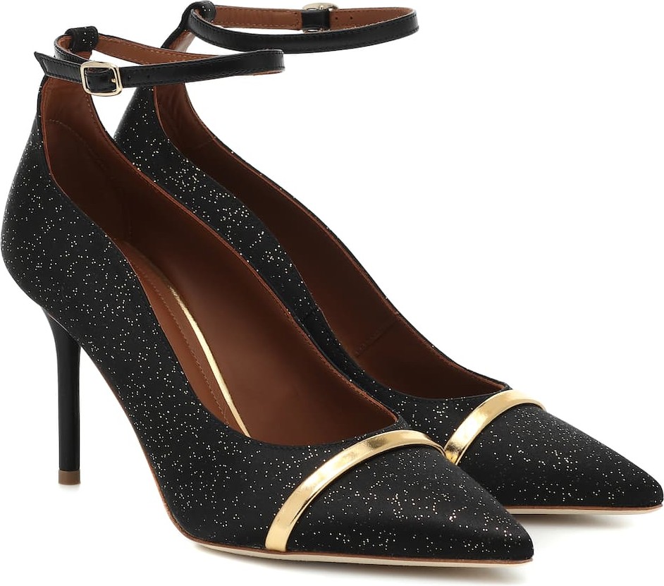 Malone Souliers Exclusive to Mytheresa – Molly glittered satin pumps