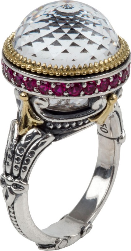 Konstantino Pythia Crystal & Corundum Ring