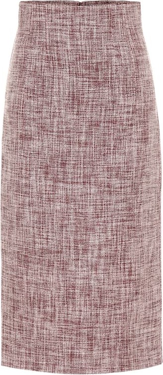 Victoria Beckham Wool-blend midi skirt