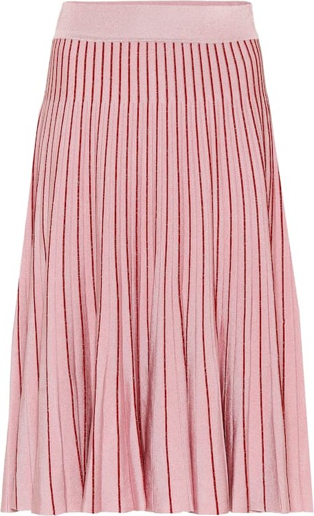 Jonathan Simkhai Pleated knit midi skirt