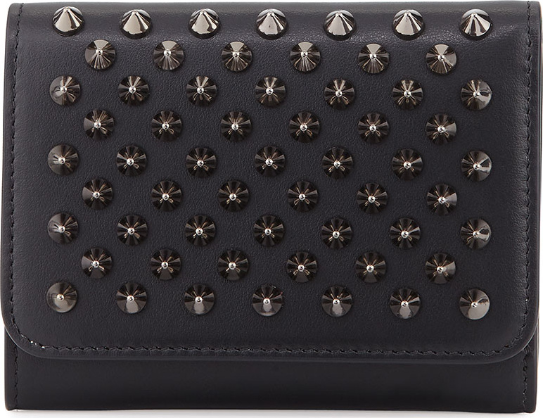 Christian Louboutin Macaron Mini Spiked Flap Wallet