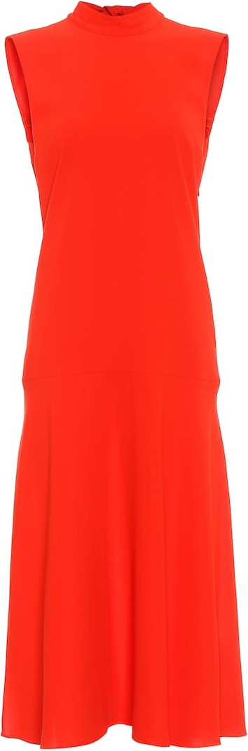 VICTORIA, VICTORIA BECKHAM Sleeveless crêpe midi dress