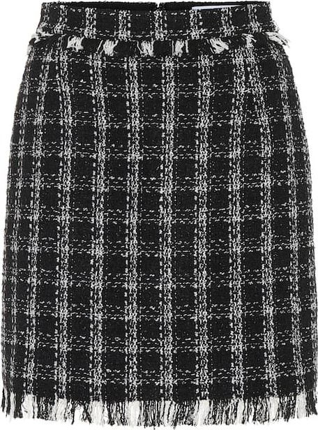 MSGM Tweed cotton-blend miniskirt
