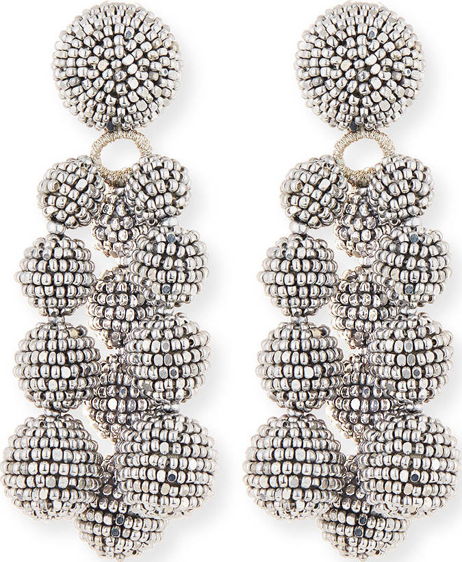 Sachin & Babi Trinity Beaded Clip Earrings