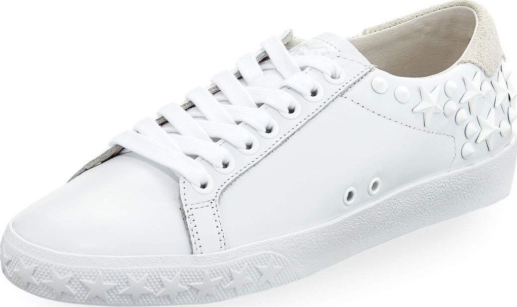 ASH Dazed Calf Sneakers with Star Studs