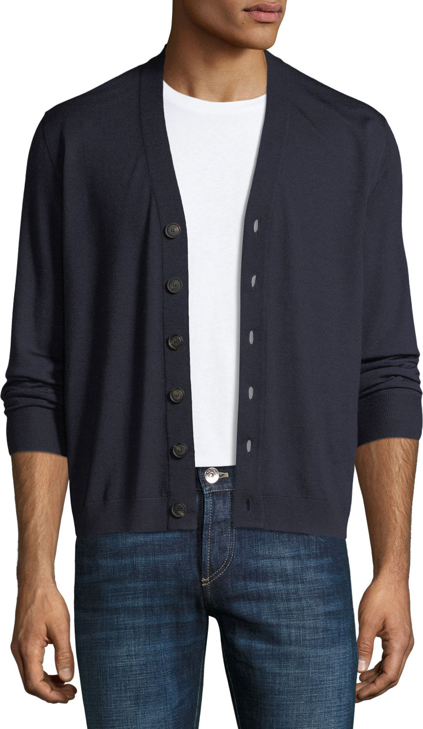 Brunello Cucinelli Cashmere-Blend Button-Front Cardigan