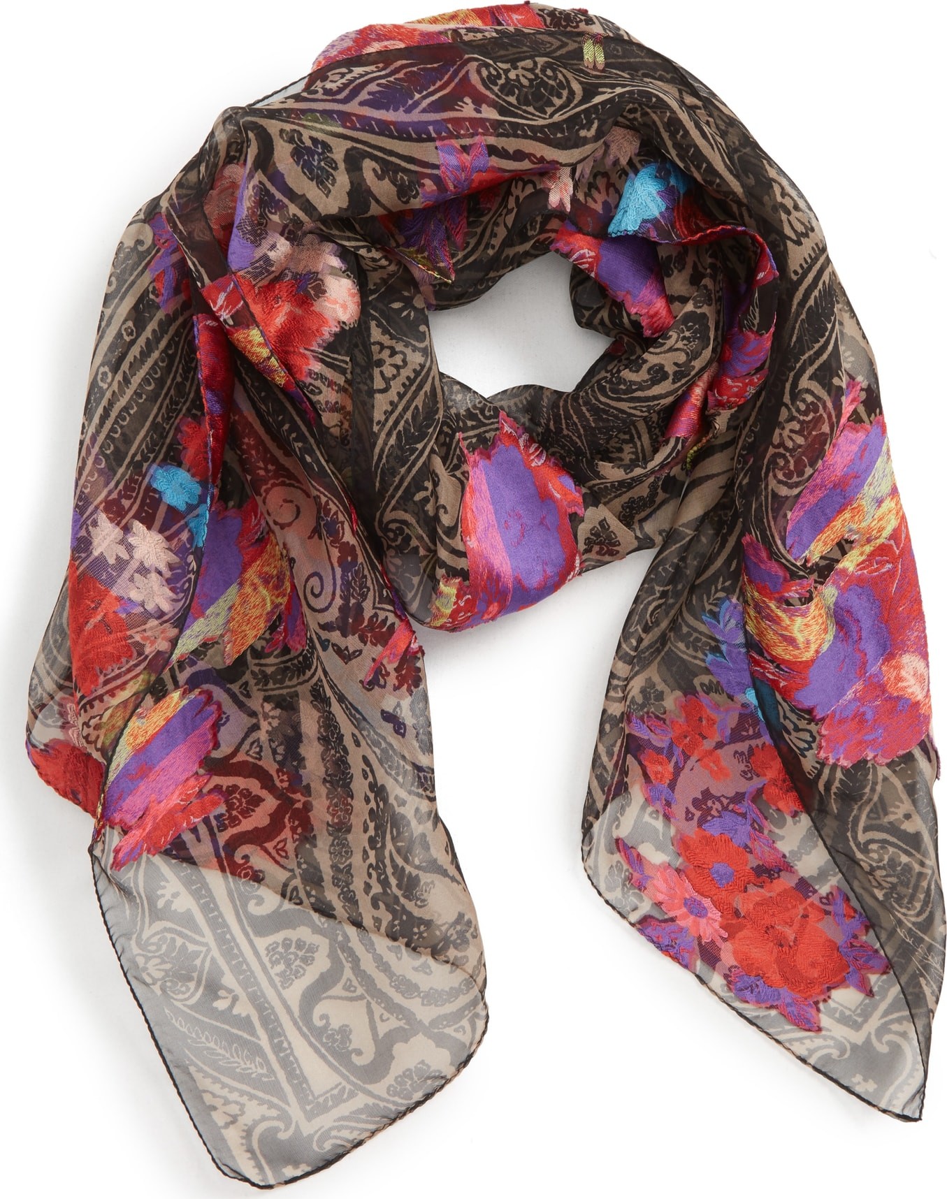 Etro Delhy Floral Paisley Scarf