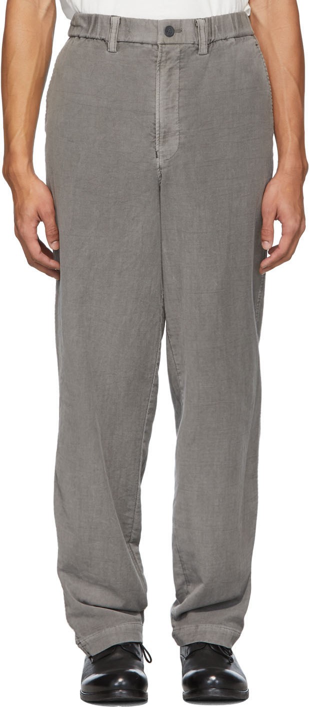 Issey Miyake Men Grey Basic Trousers