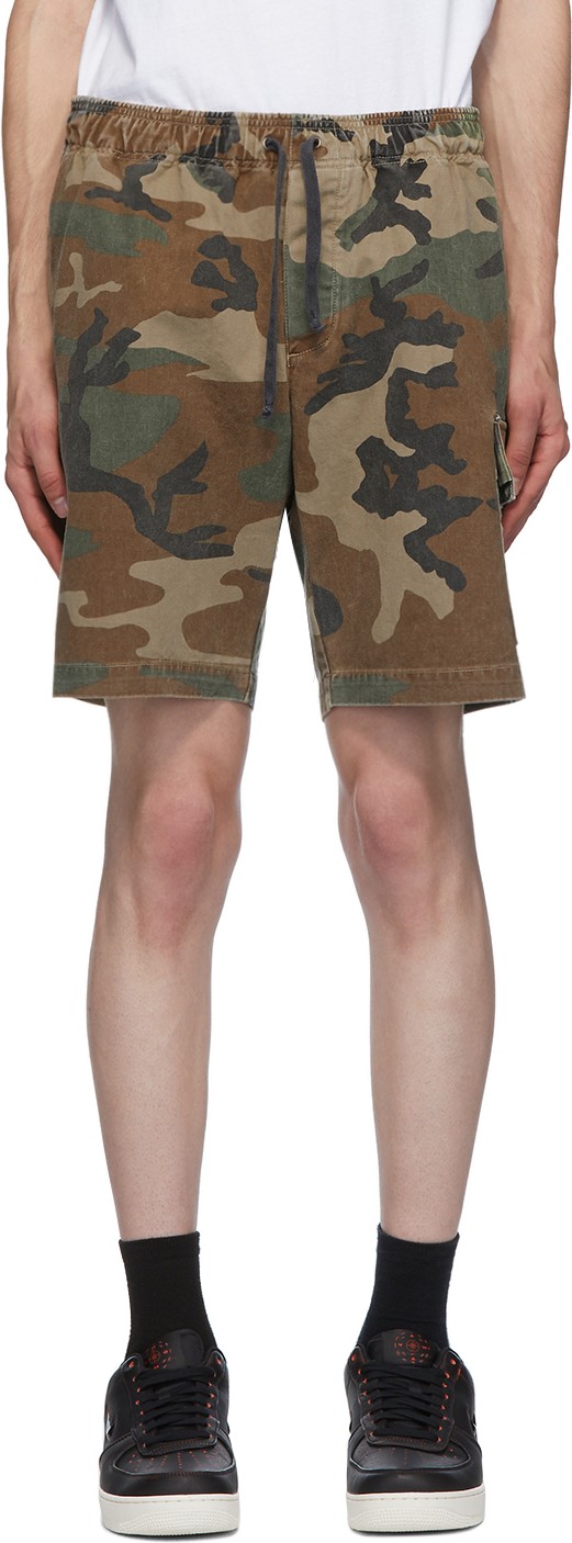 John Elliott Green Utility Cargo Shorts
