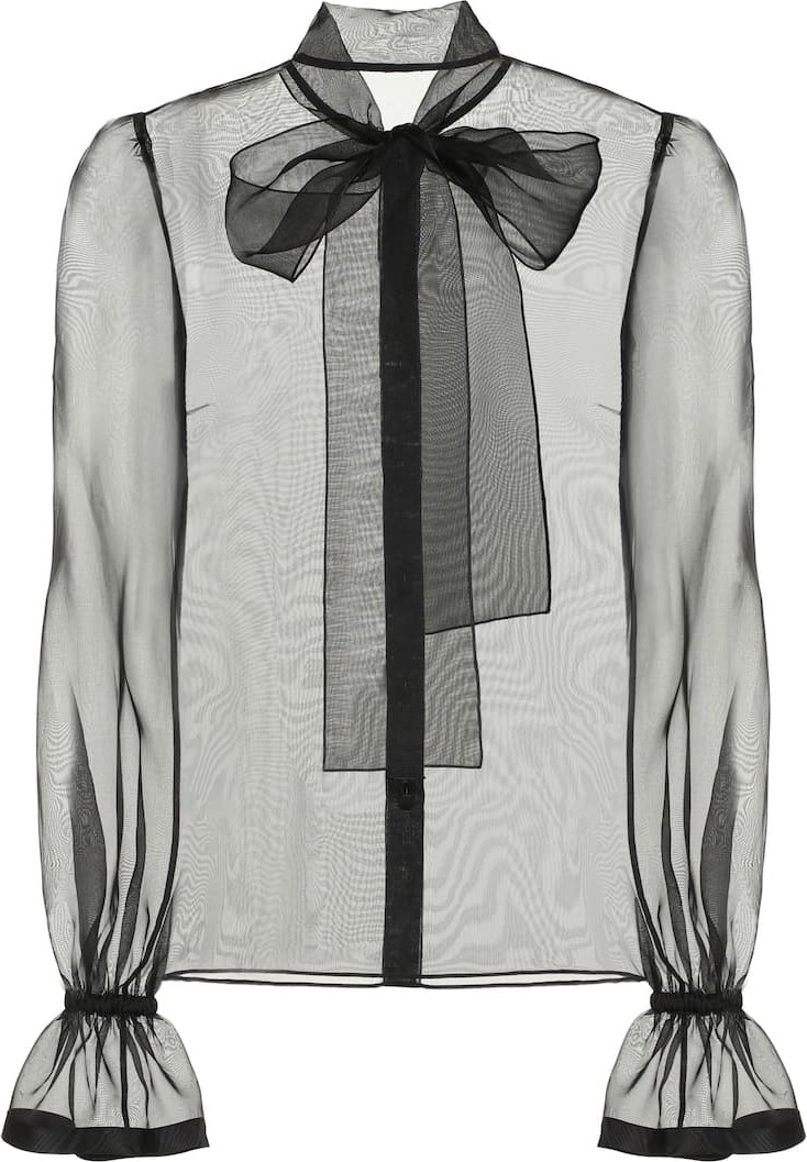 Dolce & Gabbana Sheer silk-organza blouse