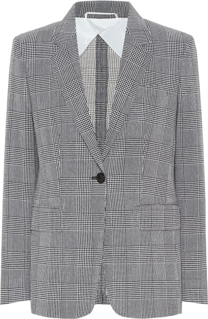Max Mara Olona checked wool blazer