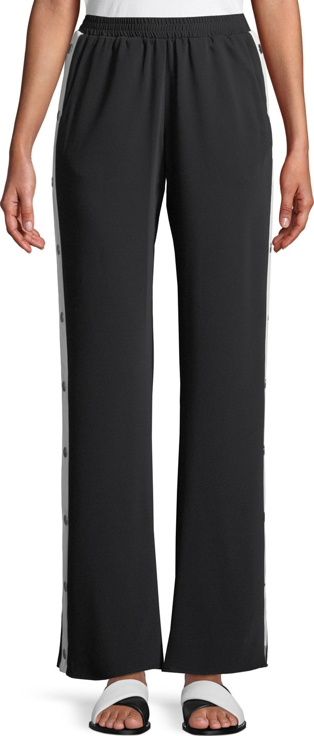 Amanda Uprichard Bergen Snap-Up Tack Pants