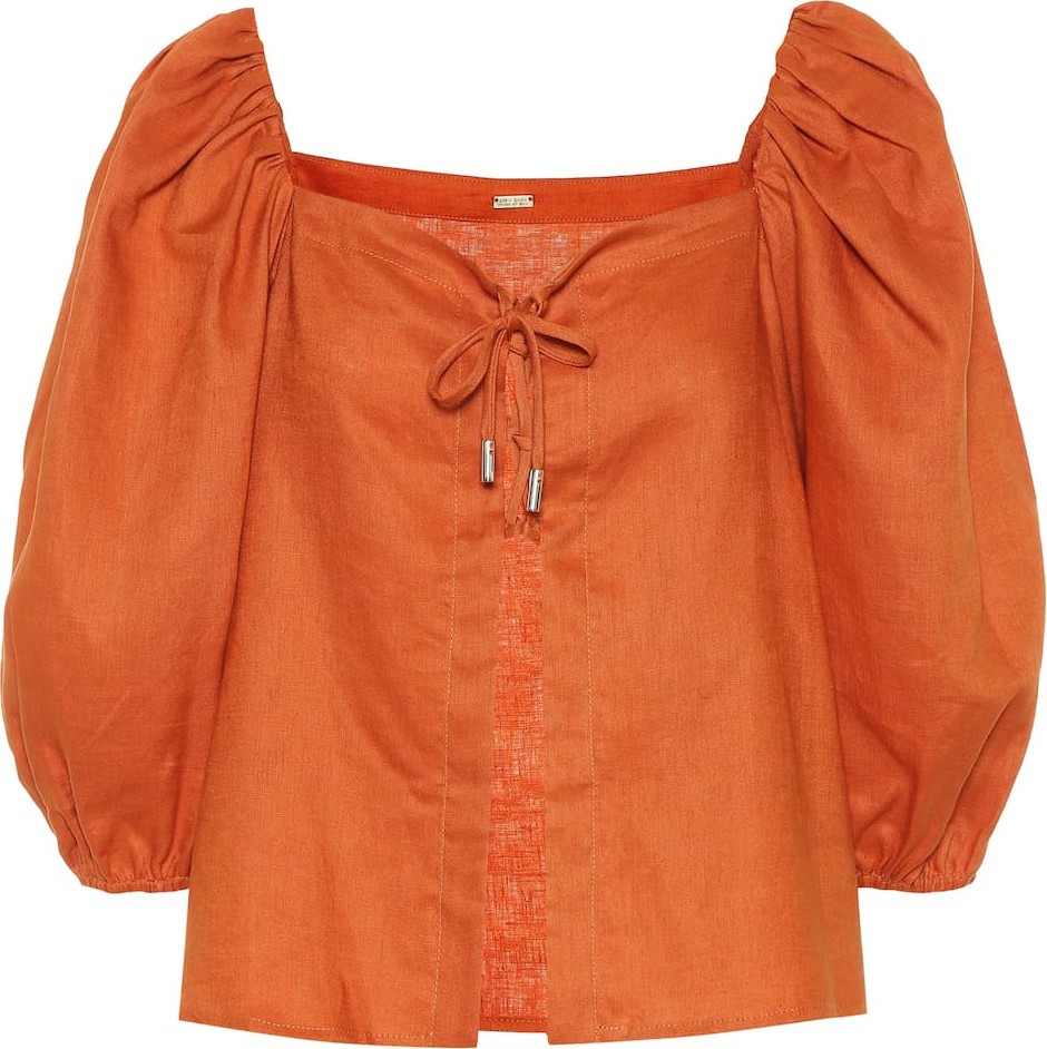 Cult Gaia Aurel linen top