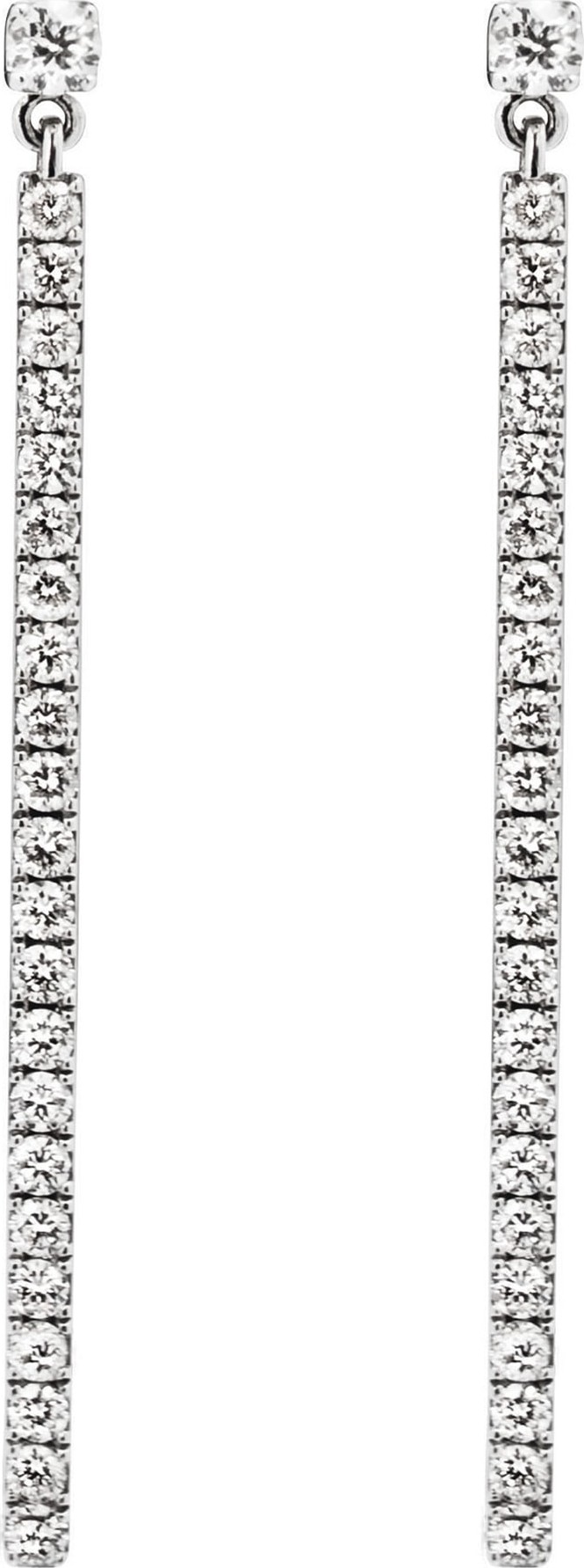 Messika Diamond Bar Linear Earrings
