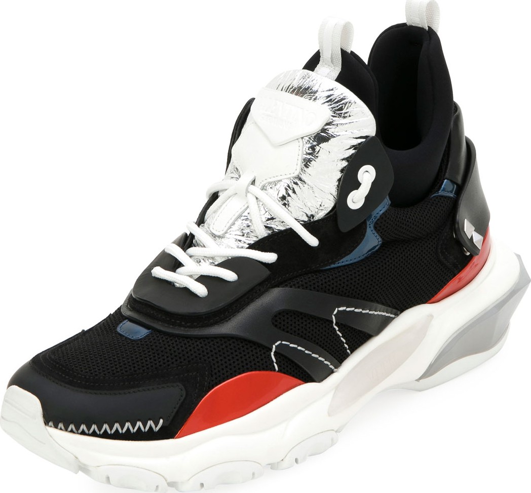Valentino Men's Bounce Mid-Top Lace-Up Sneakers Valentino Men's Bounce Mid-Top Lace-Up Sneakers