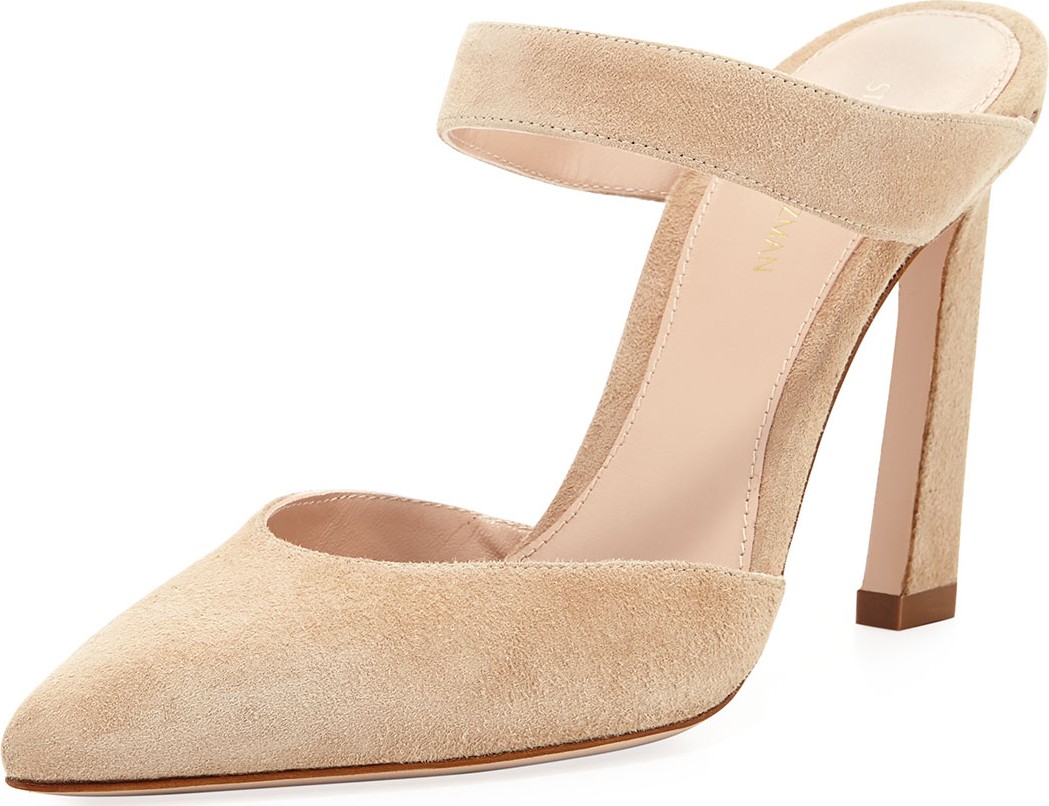 Stuart Weitzman Eventually Suede Slide Mule